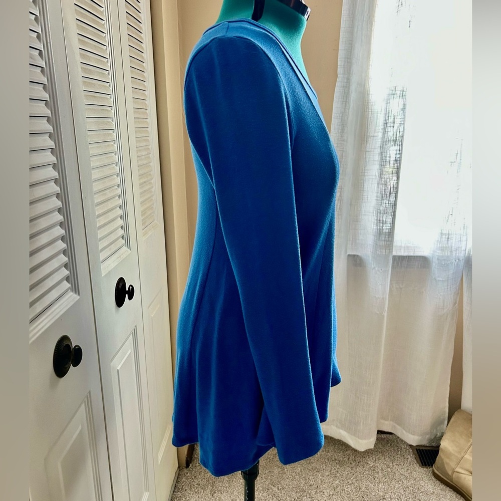 Karen Kane Cobalt Blue Swing Top Women’s Large Long Sleeve Flowy Made USA